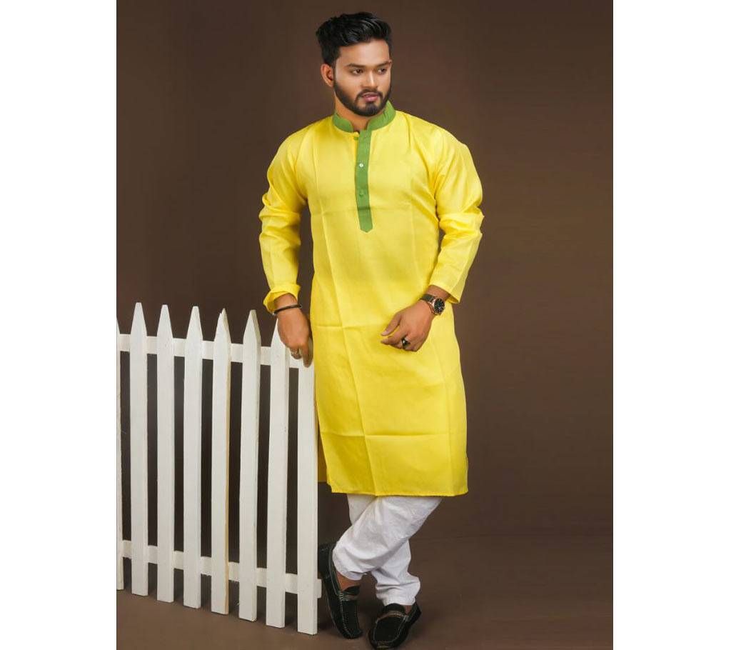 Silk Cotton Semi Long Punjabi