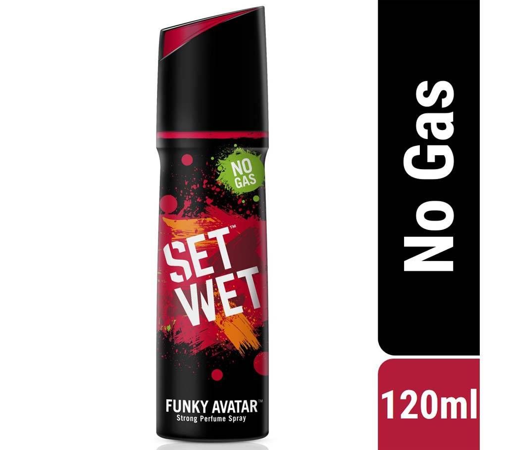 Set Wet No Gas Perfume Body Spray Deodorant Funky Avatar - 120ml