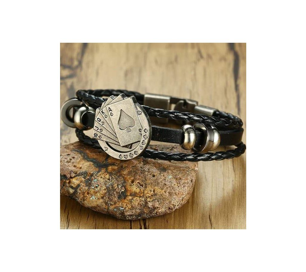 Vintage Mens Leather Bracelet
