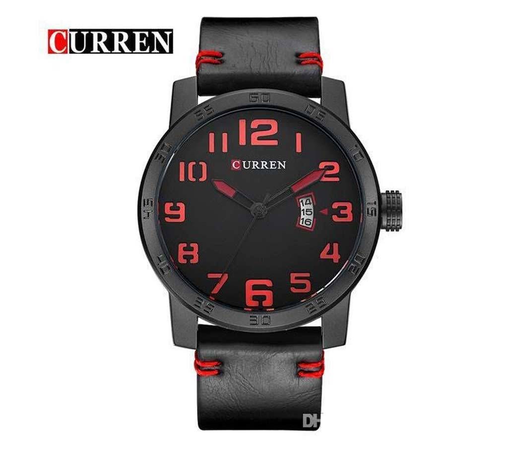 Curren 8254 Luxury Man Wristwatch Fashion Casual Leather Strap Men Quartz-Watch Date Calendar Male Clocks