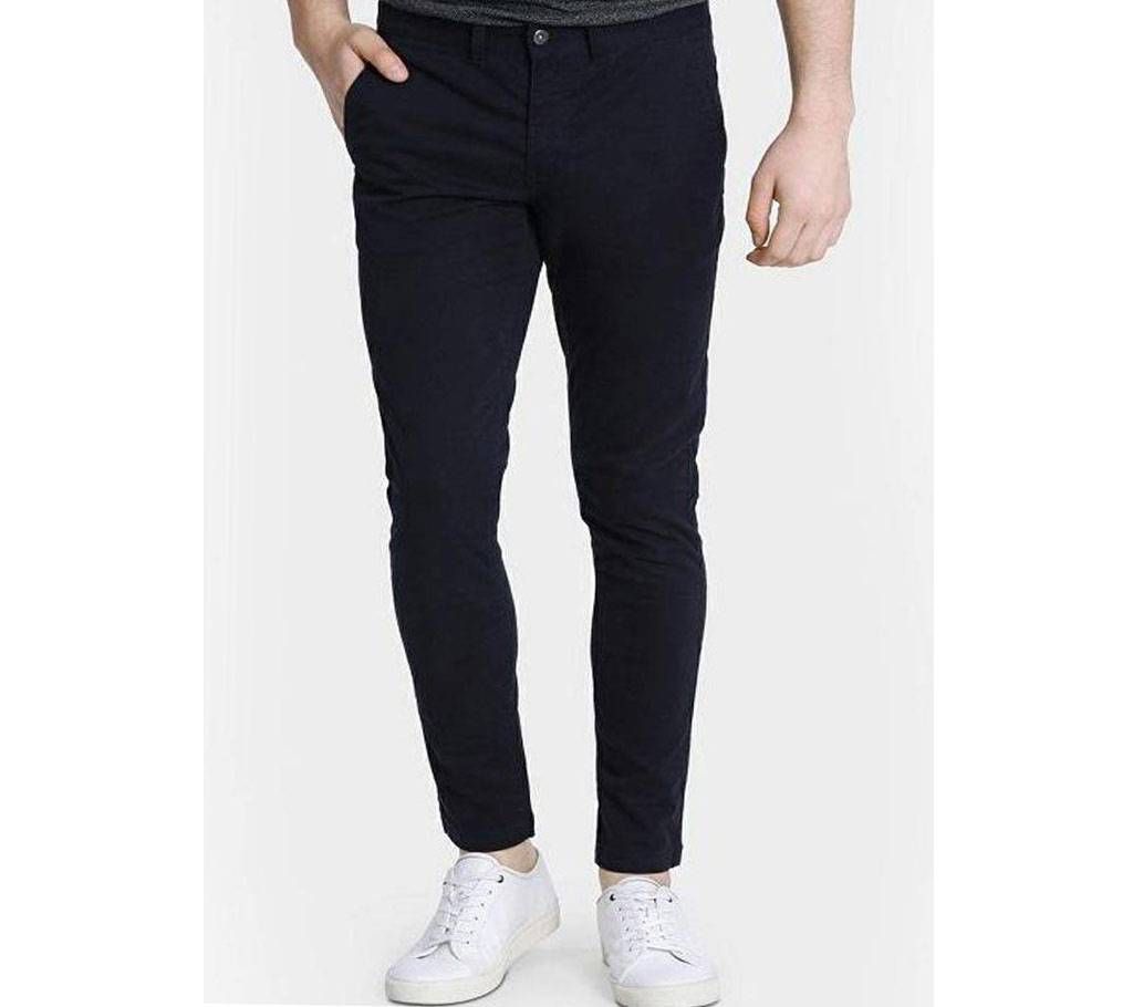 Dark Black Narrow Gabardine Pant 12