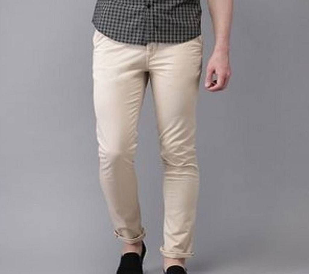 Mens Stylish Gabardine Pant - Cream - BBF