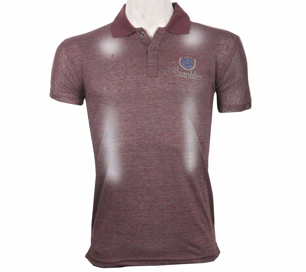 Mens Yearn Dyed Polo Shirt