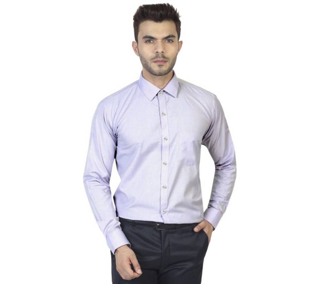 MENS, POLY-COTTON LONG-SLEEVE FORMAL SHIRT.