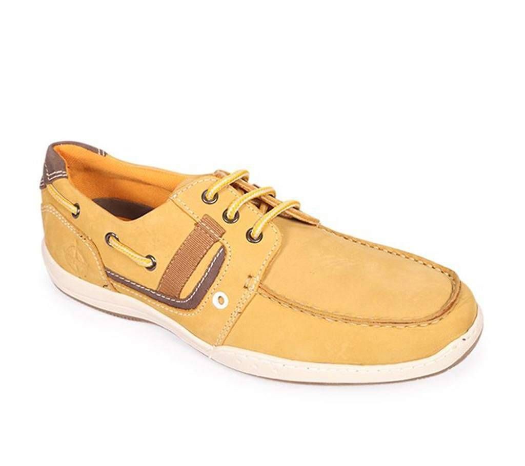Maverick Men's Beige Suede Leather Casual Shoe

