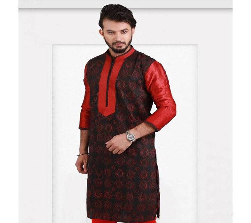 Gens Semi Long Fashionable Printed Panjabi