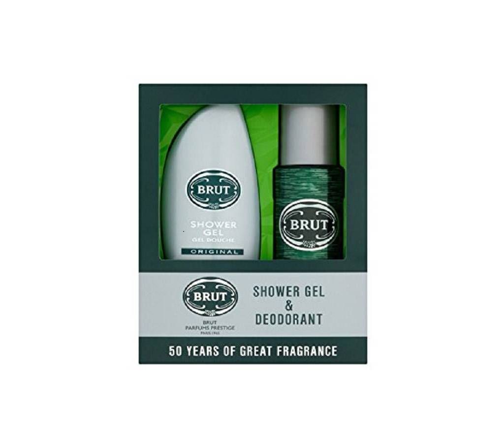 Brut Shower Gel & Deodorant Gift Set For Men UK 