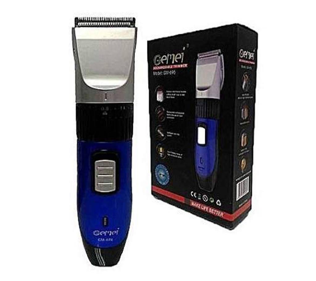 Gemei GM-696 Rechargeable Trimmer - Blue