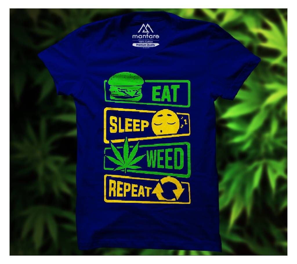 Eat Sleep Menz Round Neck T Shirt
