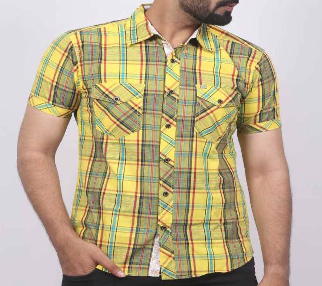 A/X Menz Half Sleeve Check Shirt