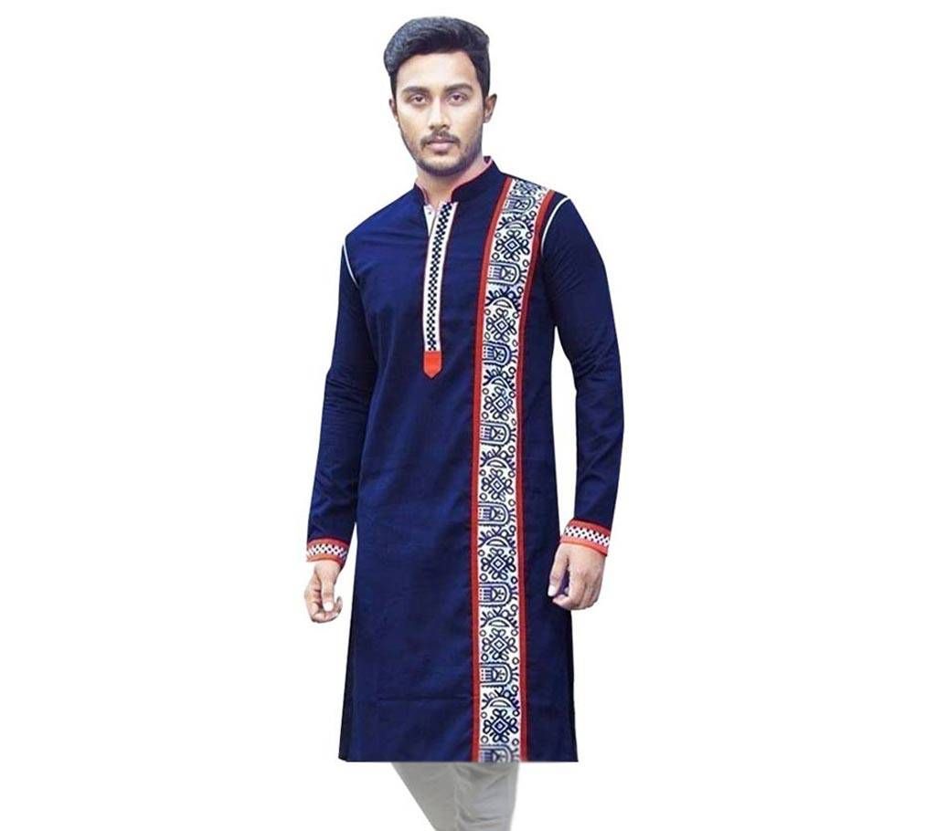 Fashionable Printed Gents Semi Long Punjabi