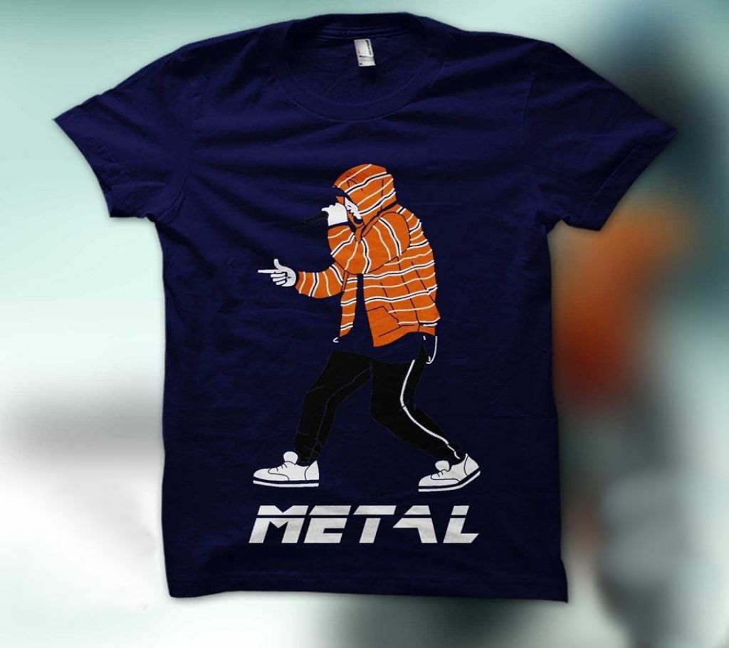Rubber Print Cotton T-shirt