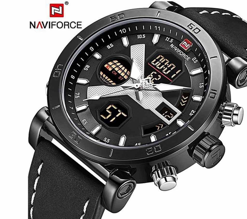 NAVIFORCE 9132 Luxury Brand Sports Military Dual Display Malfunction Wristwatch