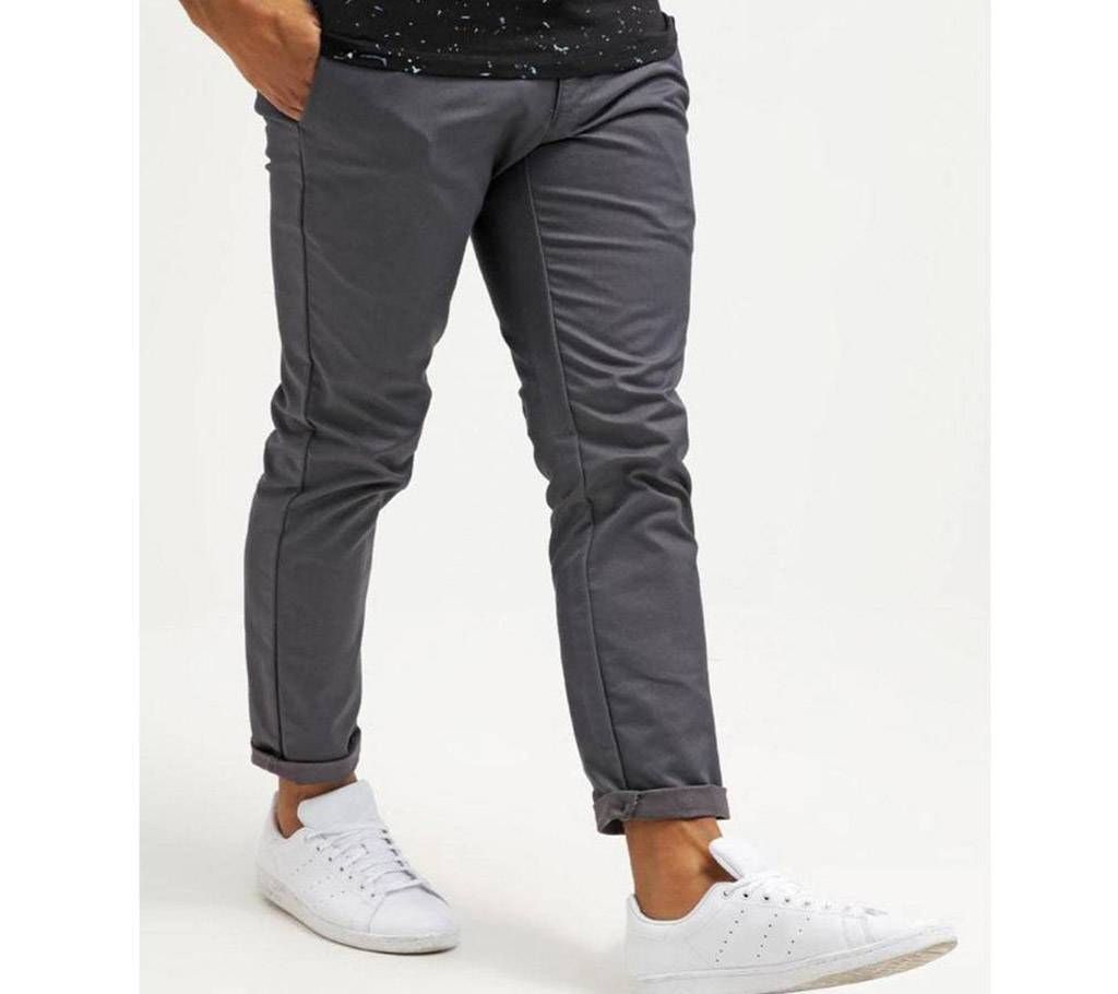 Grey Gabardine Pant For Men