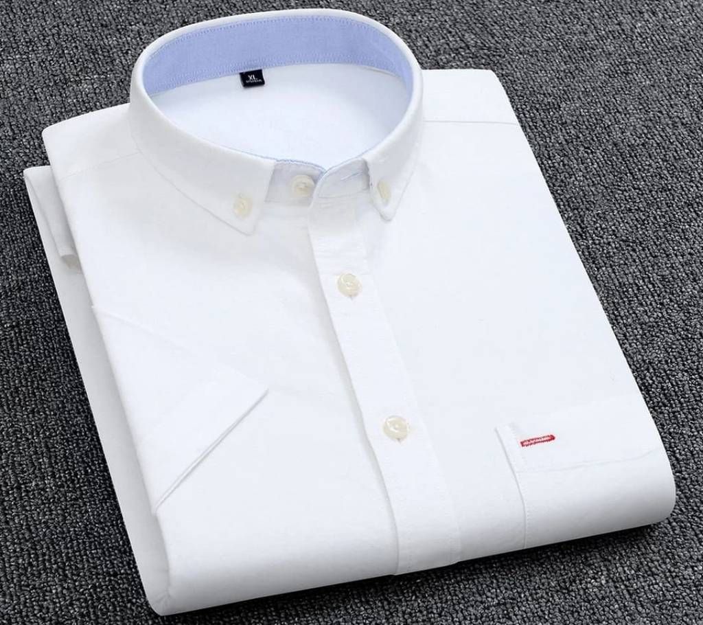 Gents Half Sleeve Casual Shirt-White