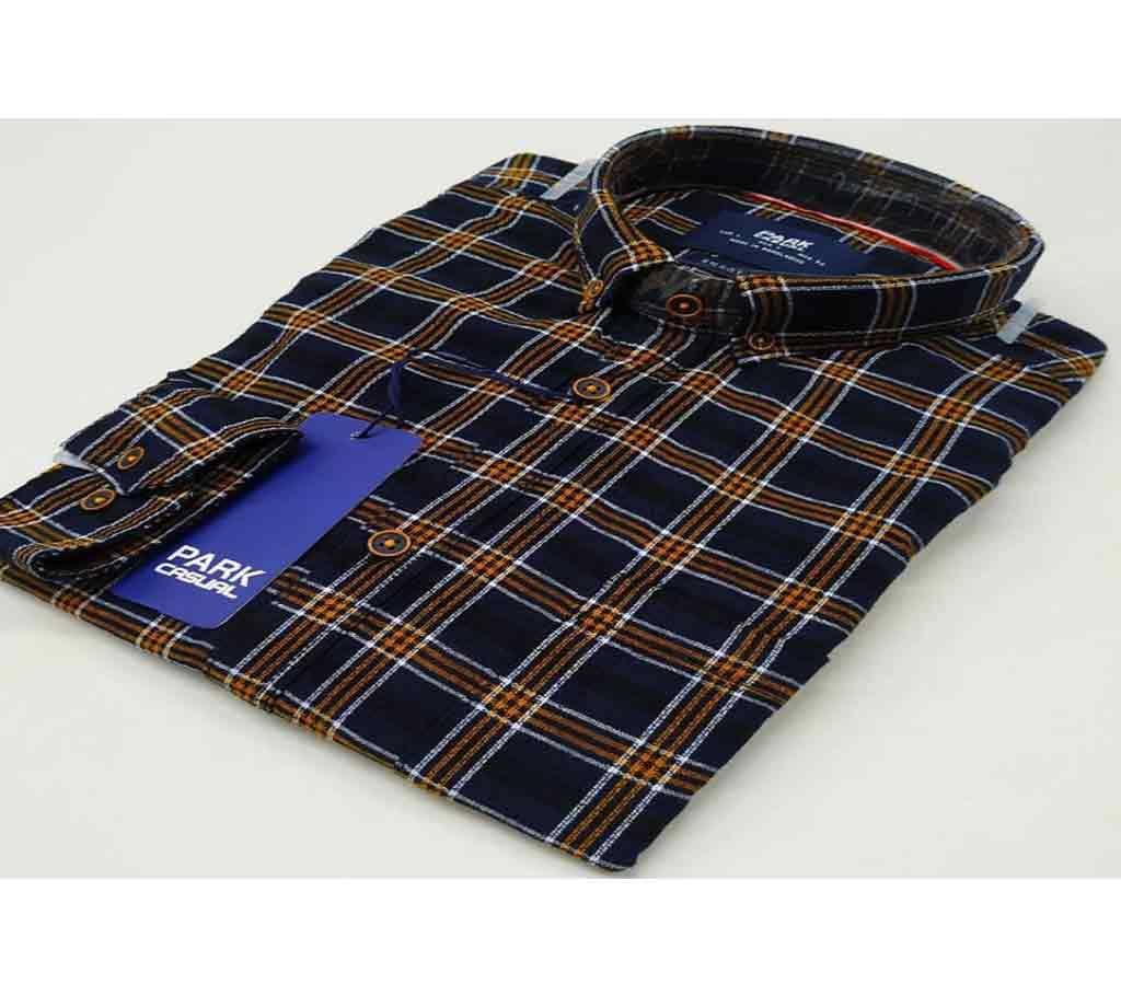 Mens Full Sleeve Cotton Check Shirt 