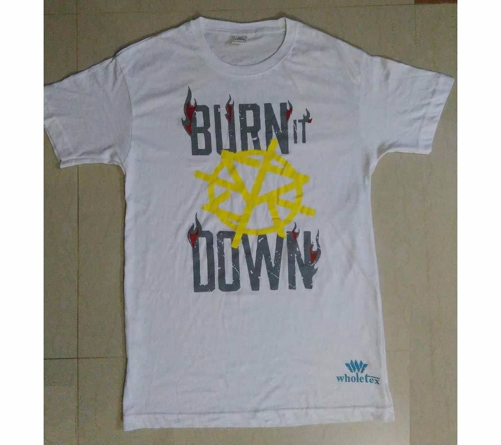 Burn Down Printed T-Shirt For Men