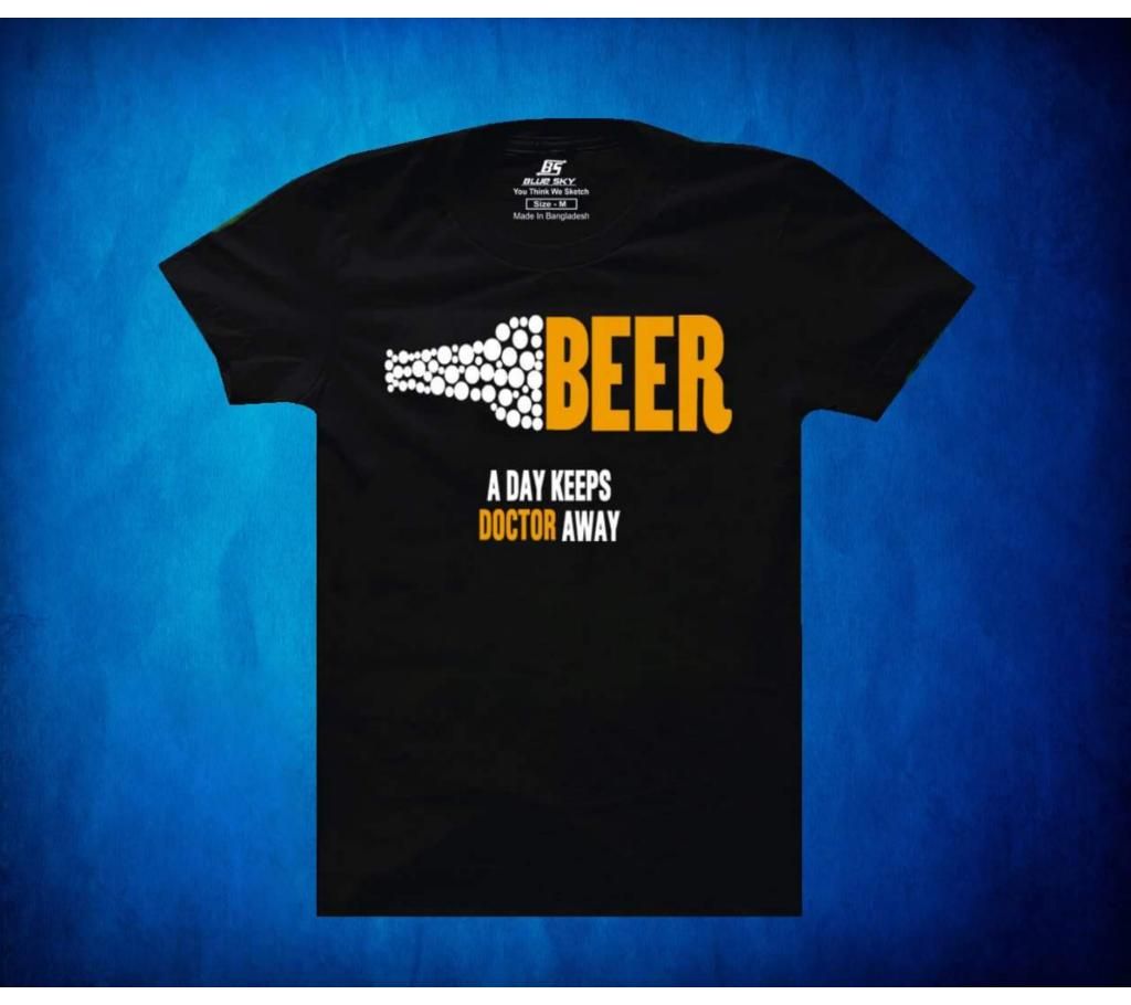 Beer printed t shirt for men 