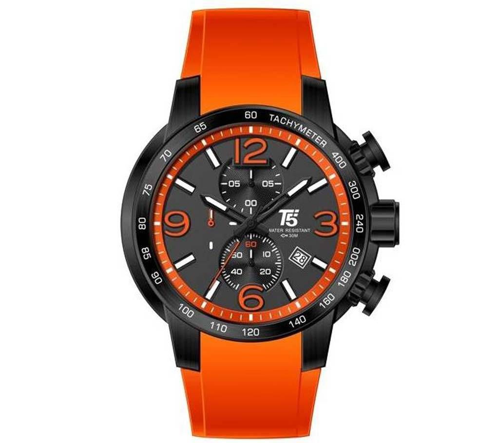 T5 Sports H3450G Analog Chronograph Watch For Men-Orange, Black & Ash