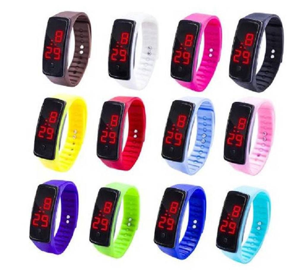 Simple Men Watch LED Digital Display Bracelet Watch Children's Students Silica Gel Sports Watch Clock relojes hombre
