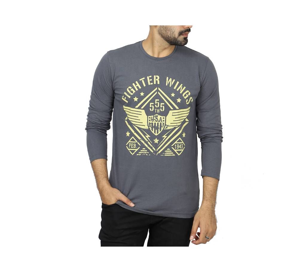 Fighter Wings Gents Full Sleeve Cotton T-Shirt