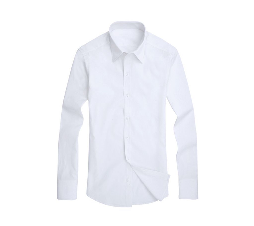 White Gents Full Sleeve Cotton Shirt