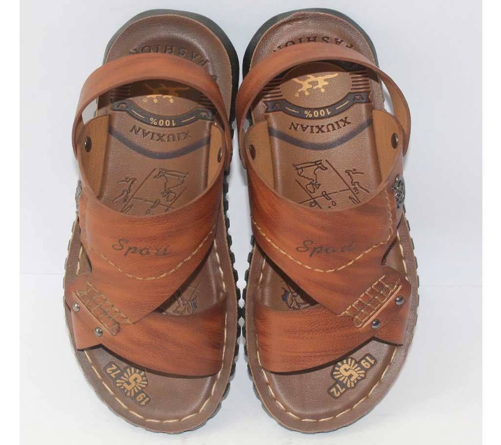 CHOCOLATE  ORIGINAL LEATHER SANDAL FOR MEN