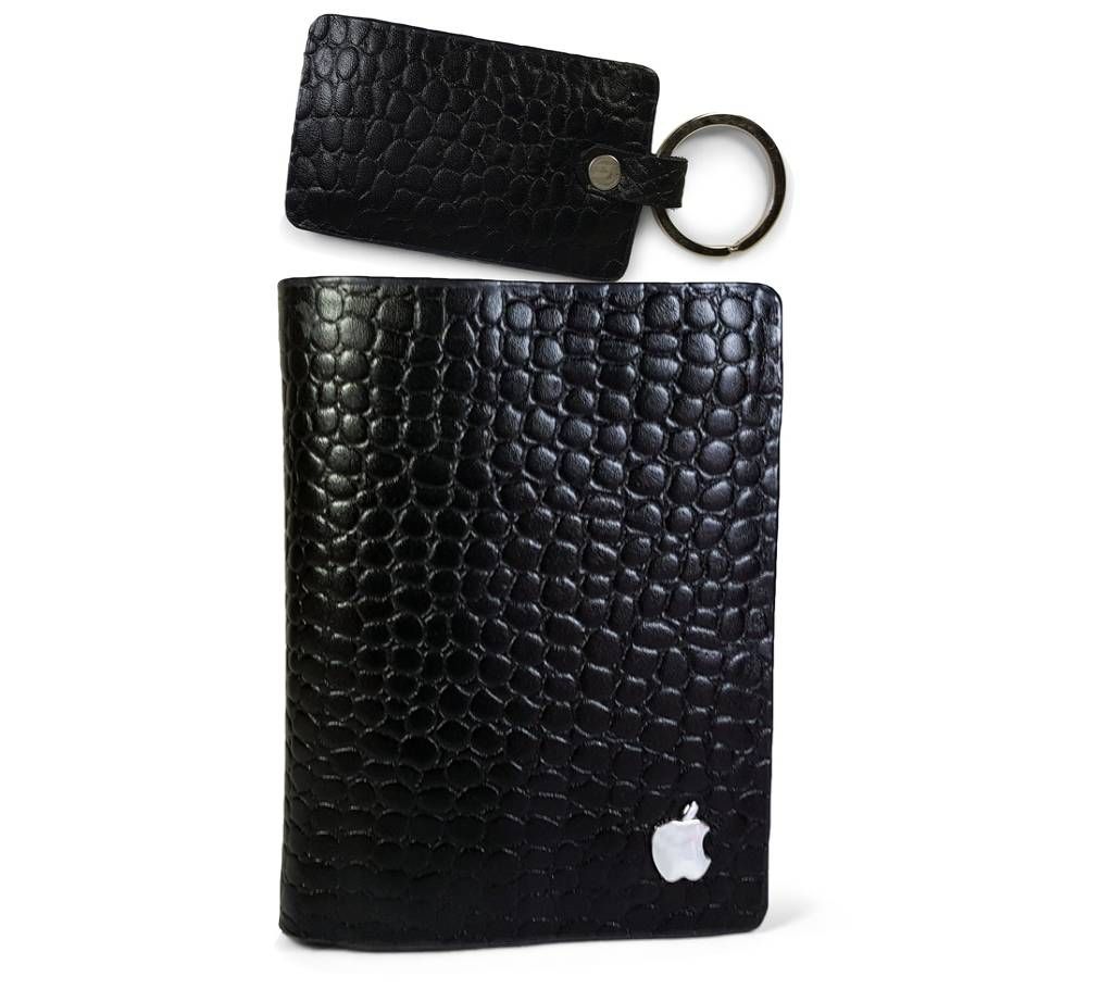 Black Leather Wallet for Men-0367WLT