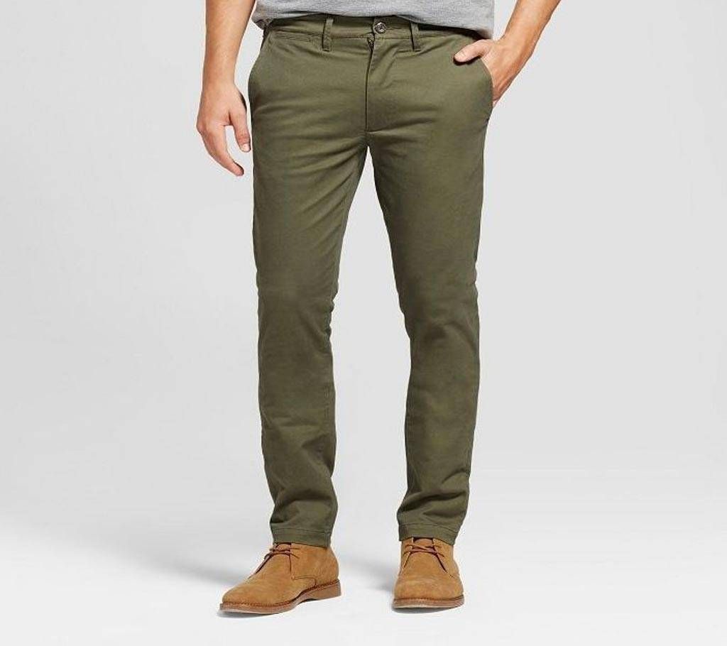 Fern Olive Slim Fit Gabardine Pant 2