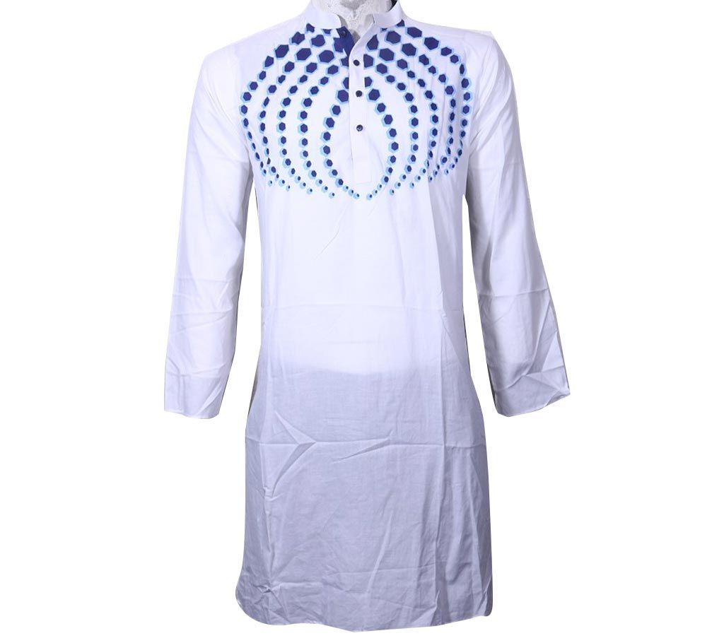 Long Cotton Printed Punjabi For-MEN
