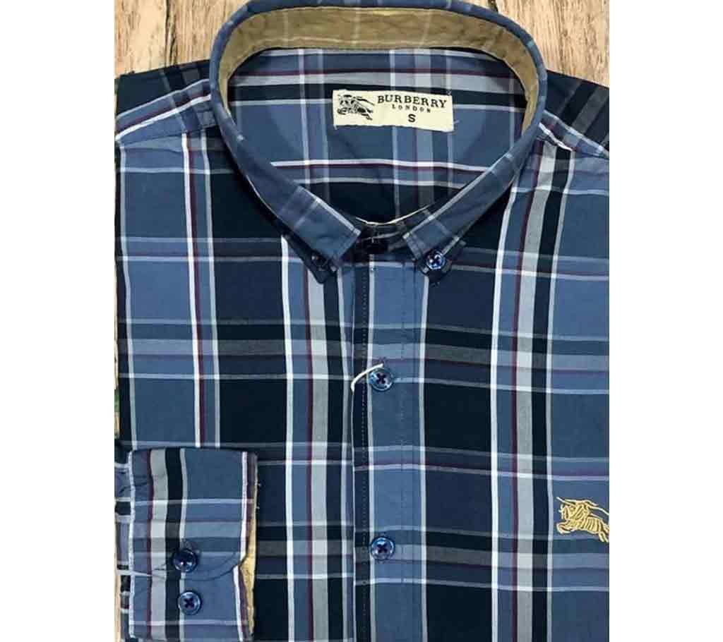 Full Sleeve Cotton Casual Check Shirt for Men