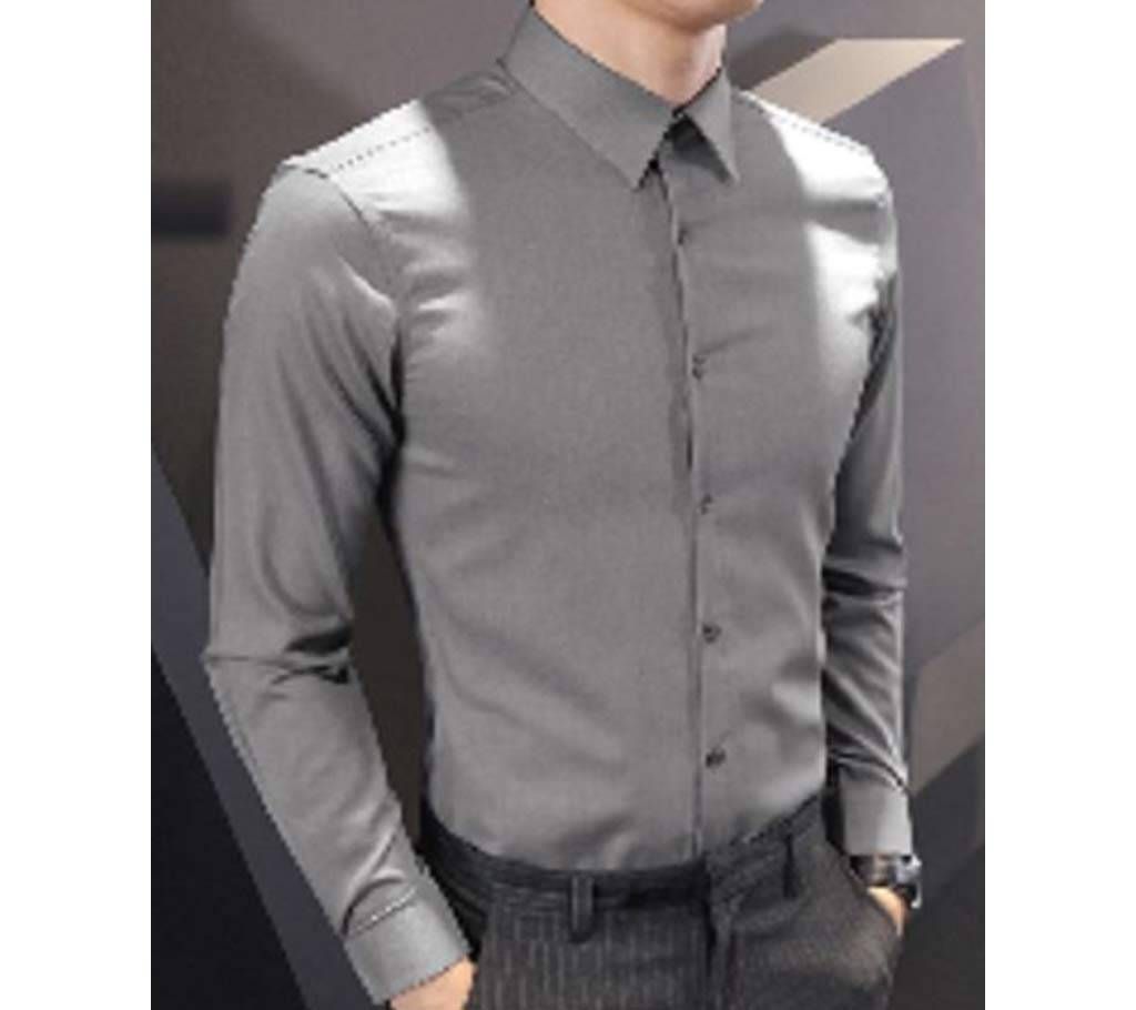   Cotton Long Sleeve Formal Shirt for Men GREY