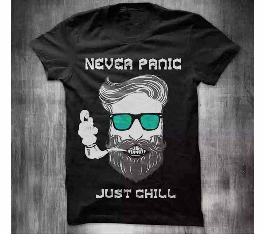 Never Panic Menz Round Neck T-Shirt