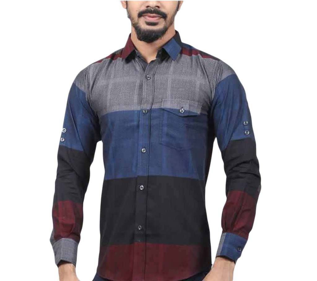 Multi Color Cotton Casual Shirt For Men