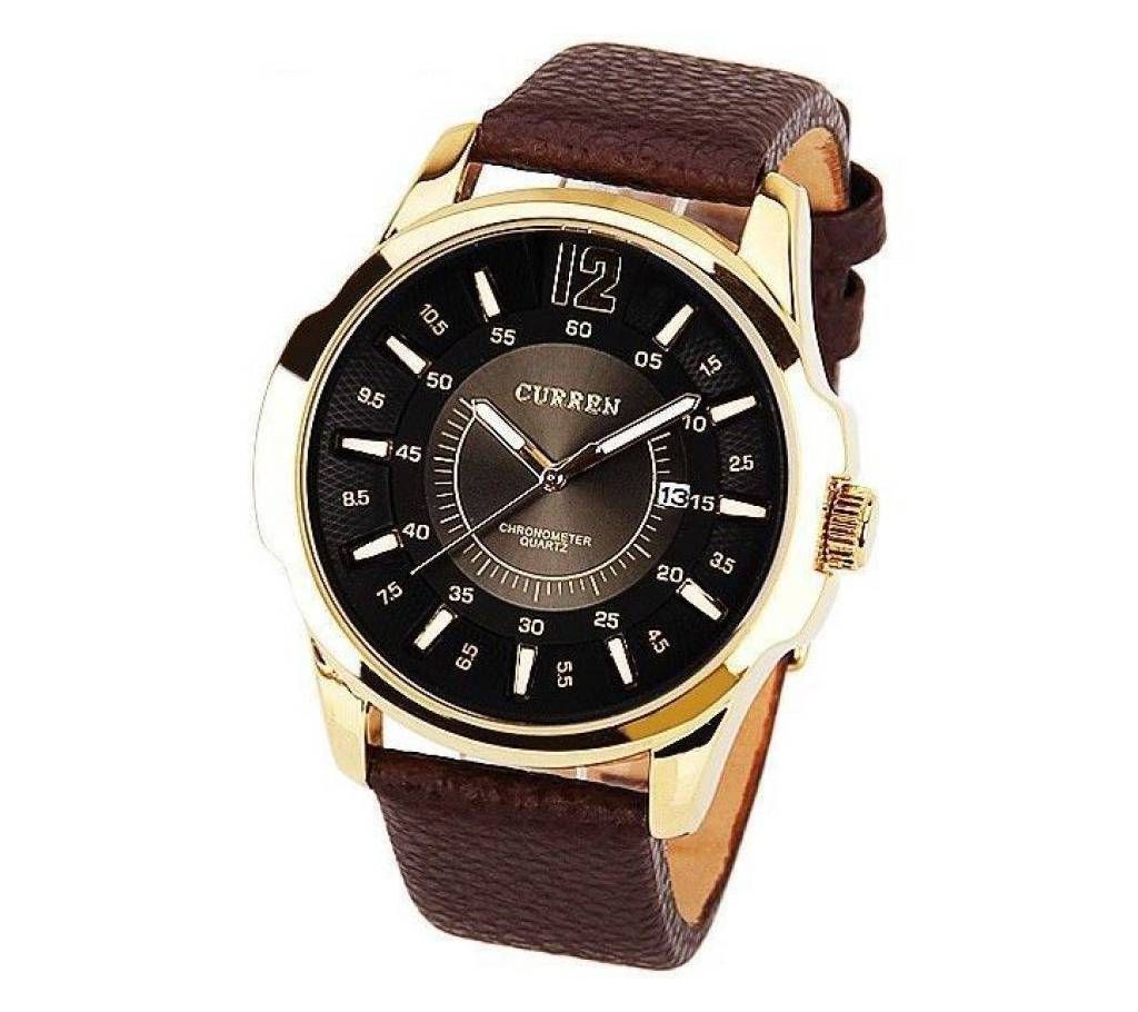 Curren Watch With Date- Brown Golden(Copy)