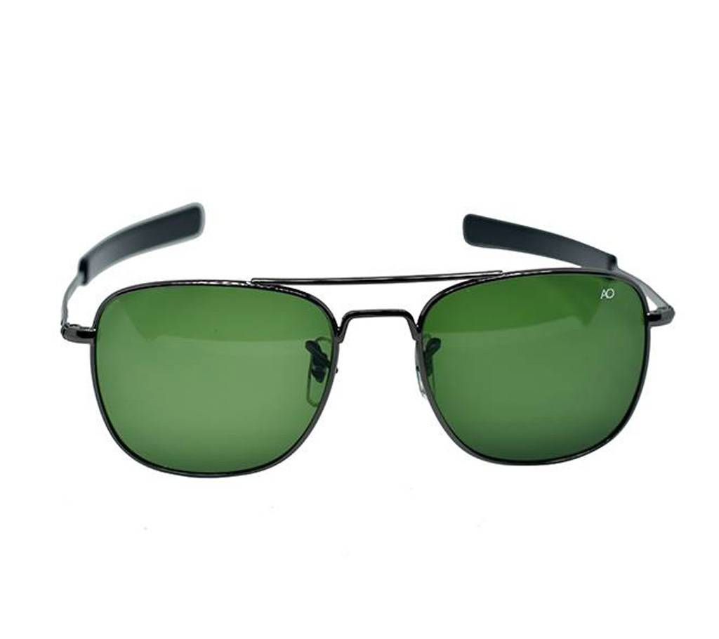 Black Metal Frame Green Shade Original AO Sunglass for Men