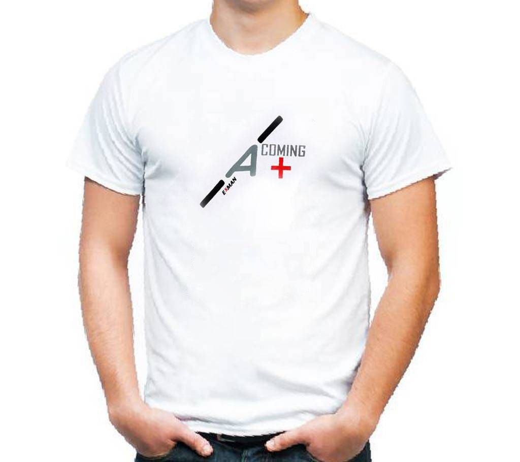A+ Coming Half Sleeve Cotton T Shirt