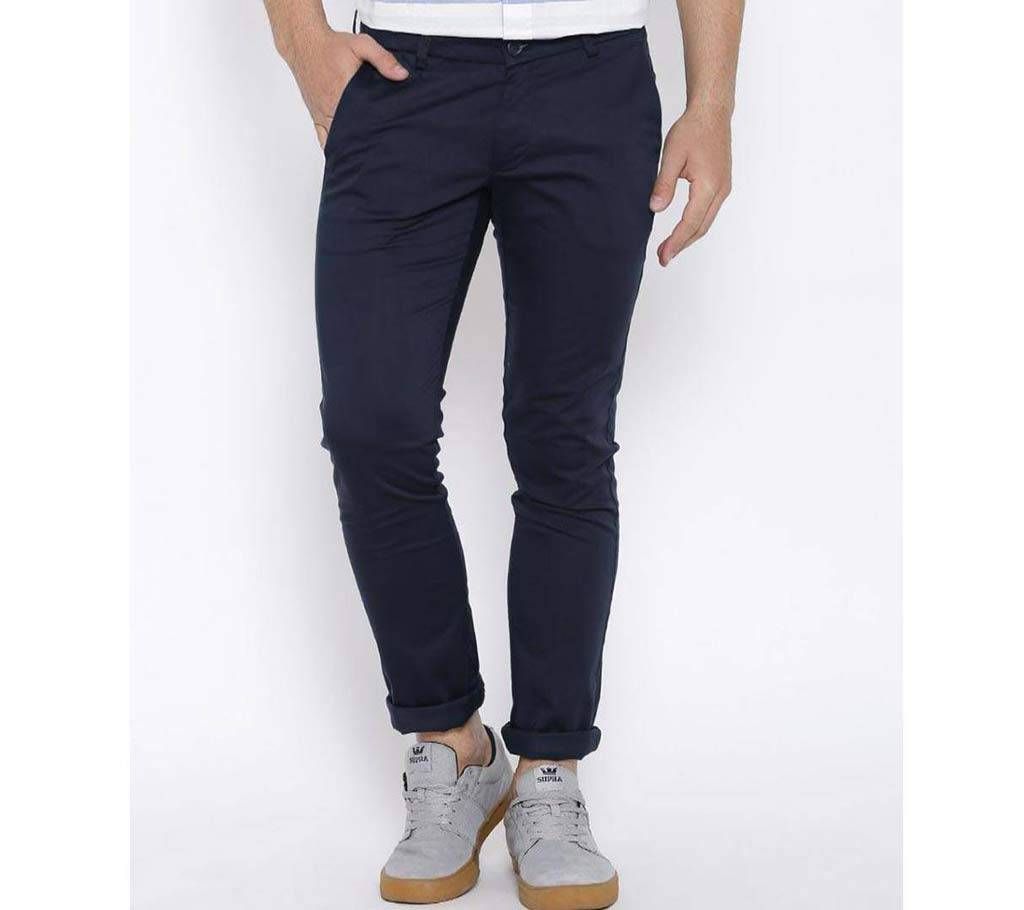 Deep Midnight Navy Blue Narrow Gabardine Pant 6