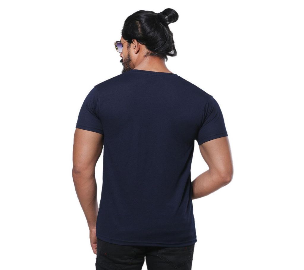 Mans Navy Blue Half Sleeve T-Shirt