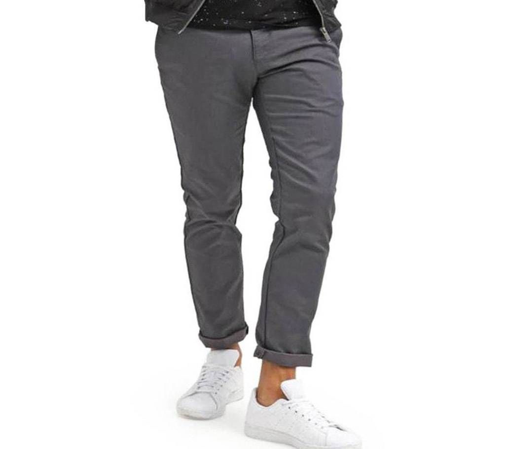 Grey Gabardine / Twill  Pant For Men