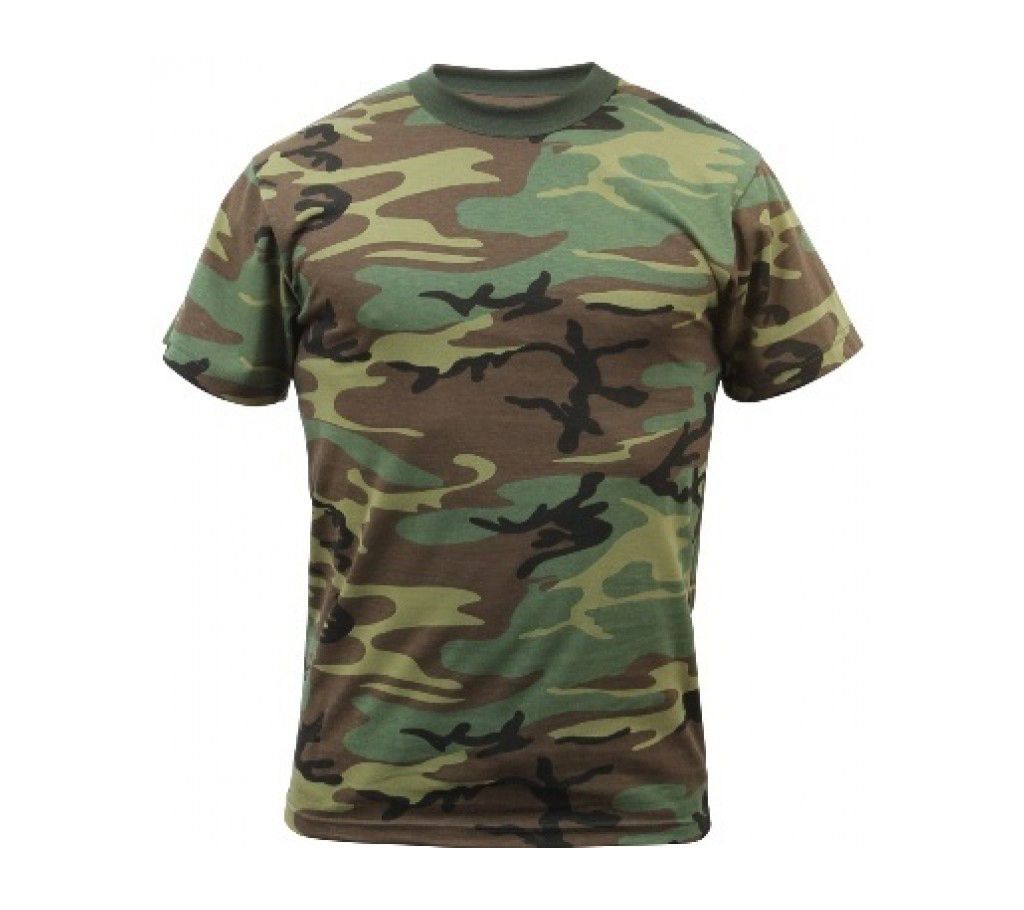 Army Printed Cotton Short Sleeve T-shirt For Men