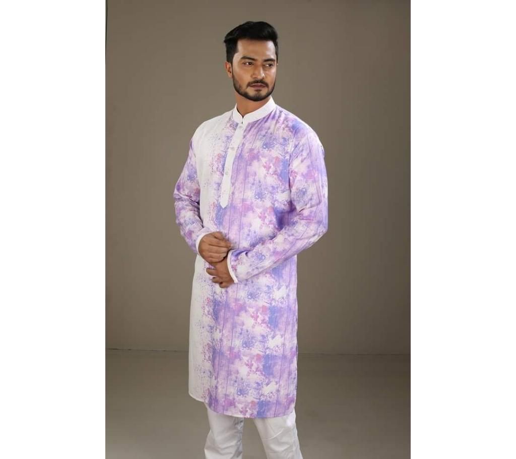 Boishakhi Cotton Punjabi for Men-Purple