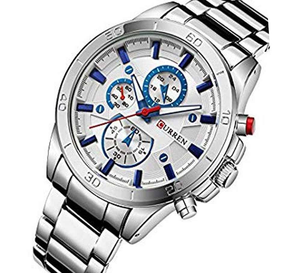 CURREN 8275 Silver Watch For Men