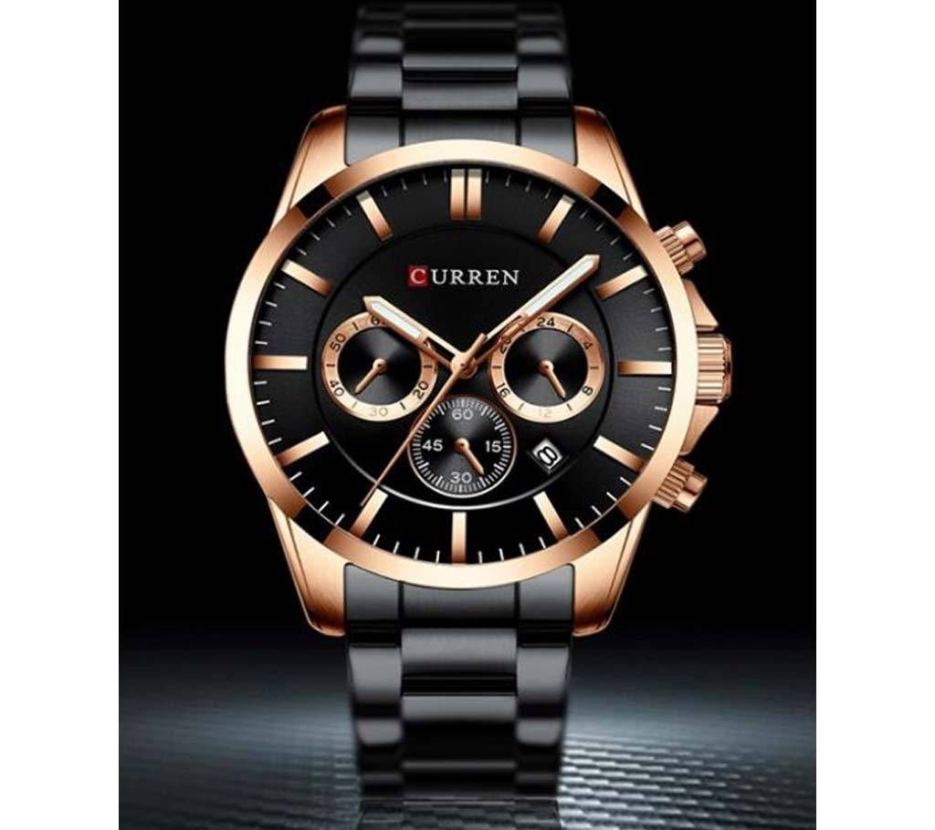 CURREN 8358 BLACK WATCH FOR MEN