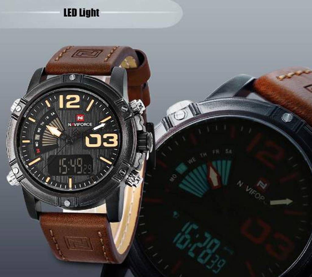 Naviforce NF9095M Dual time men's wrist watch