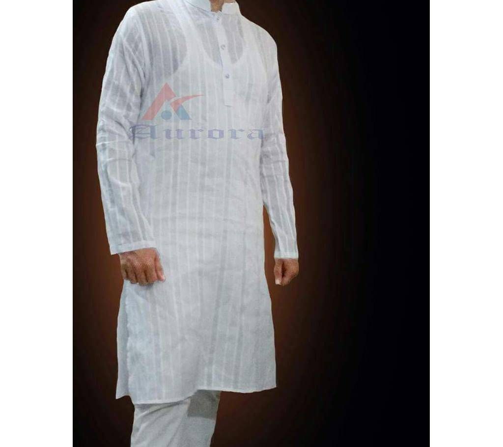 white soft cotton punjabi 