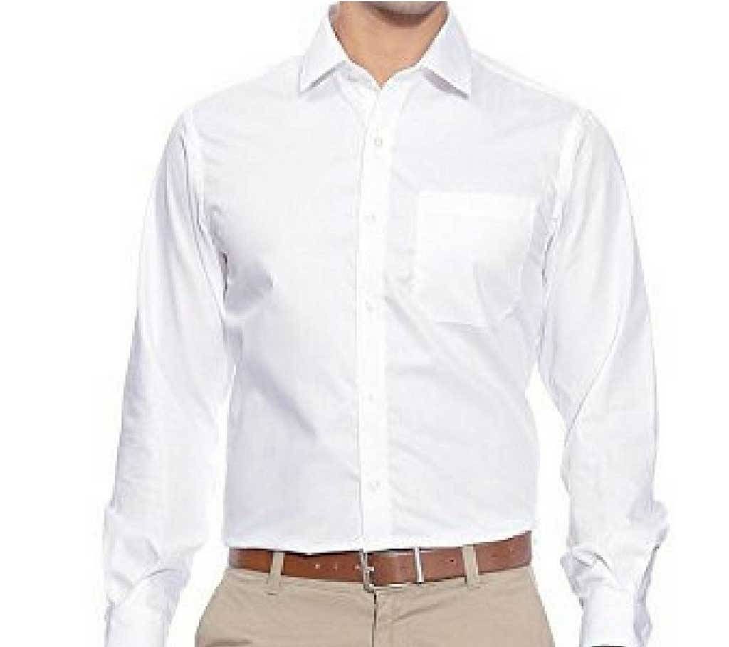 White Silk Mixed Cotton Shirt