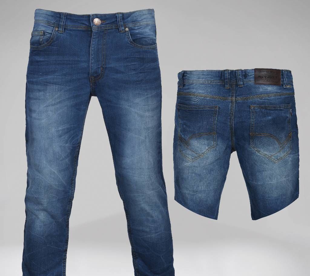 Solid color stylish mans stretch jeans pant