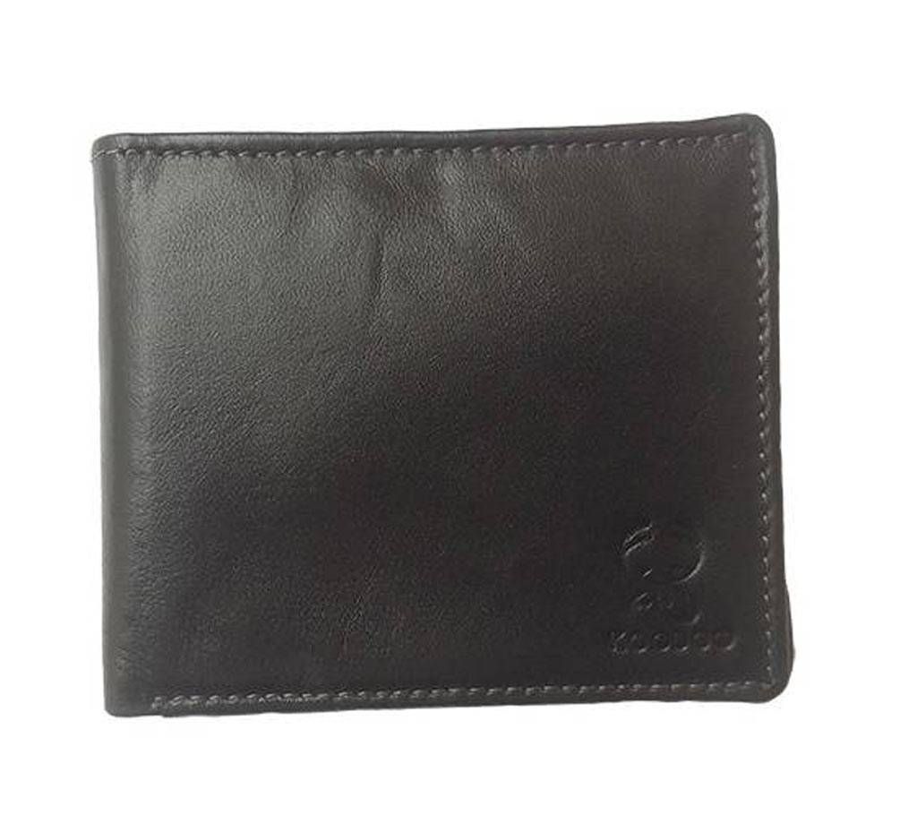 Leather Wallet for Men with Button Coin Pocket, Card Holders
