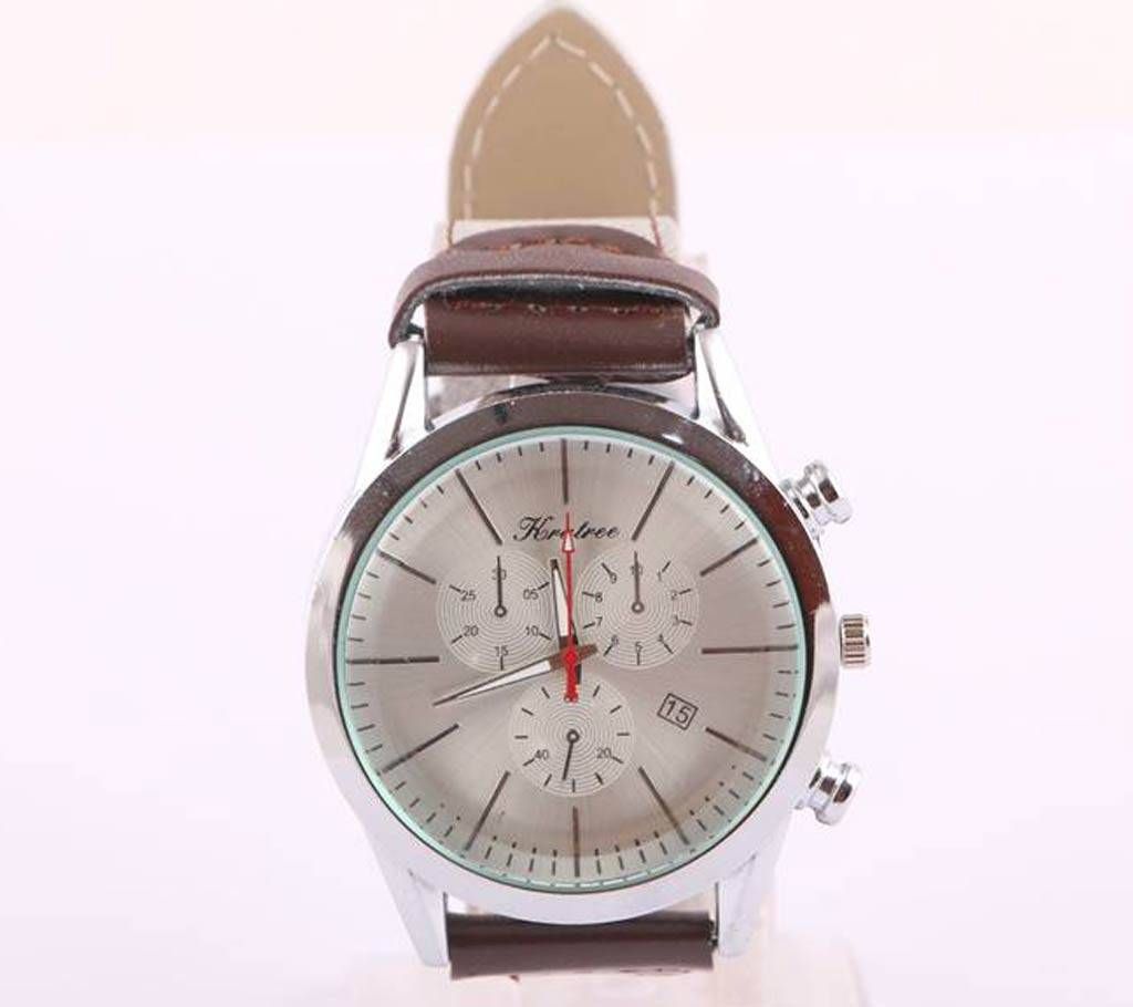 HQ gents leather wrist watch copy 